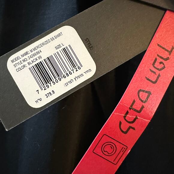 Replay M. Mercerized SS Men's Shirt Black Premium Cotton Tee Size Large - Picture 4 of 7